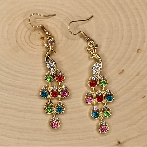 Peacock Earrings - Picture 2 of 9